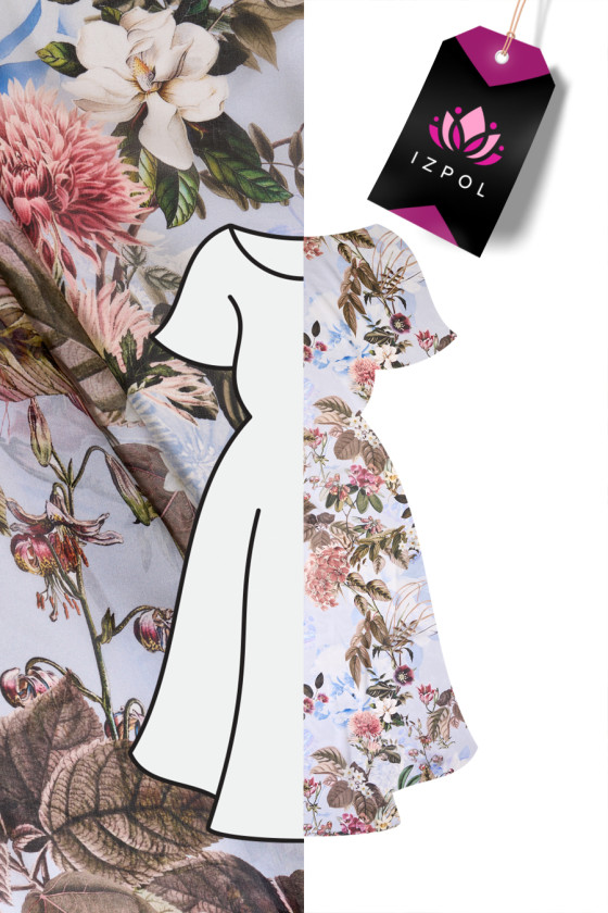 Mousseline de soie à fleurs