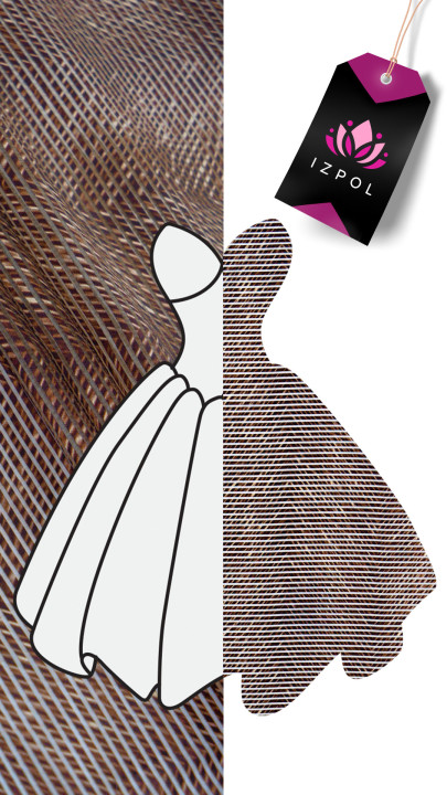 Gestreepte organza met zigzagmotief