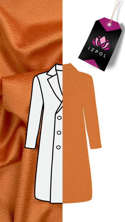 Coat wool orange Zibellino