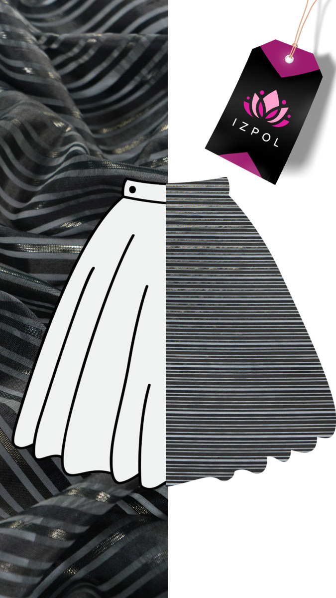 Gestreifte Seide organza devore