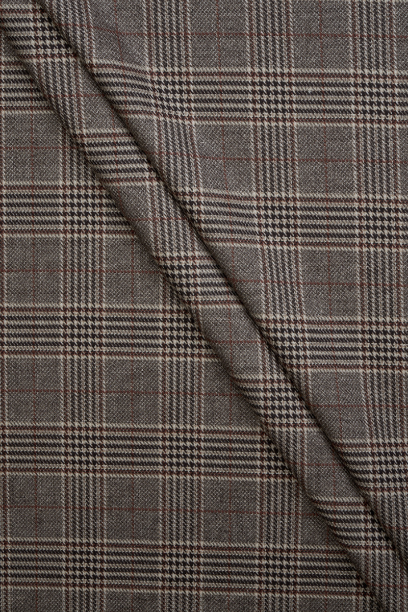 Costume paviscose with brown checkered pattern