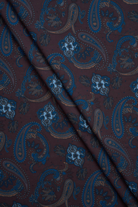 Double-sided pasley and check knit