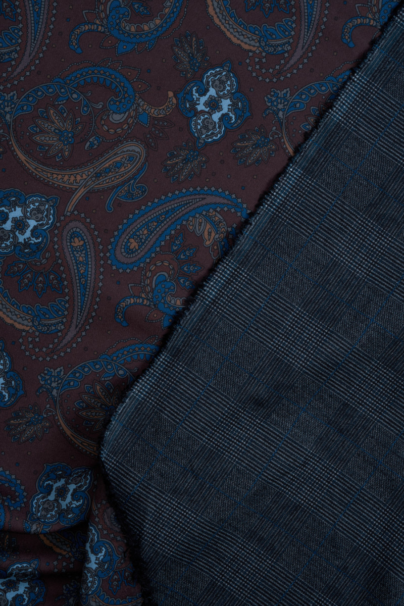 Maglia double face pasley e check