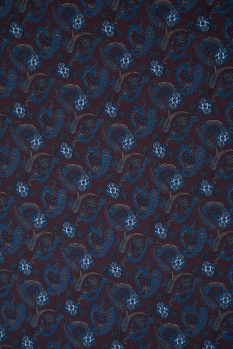 Double-sided pasley and check knit