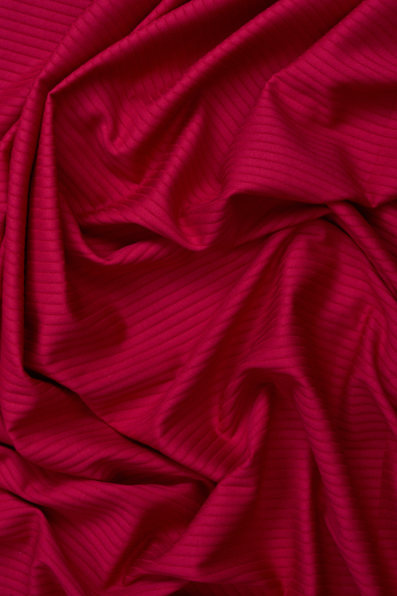 Ribbed knitted fabric - two colors