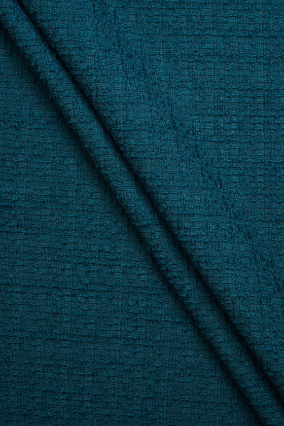 Chanel boucle laine émeraude COUPON 150 cm