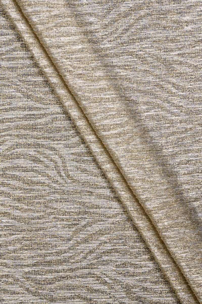 Gold pleated evening fabric