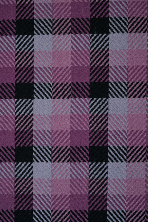 Purple checkered costume wool