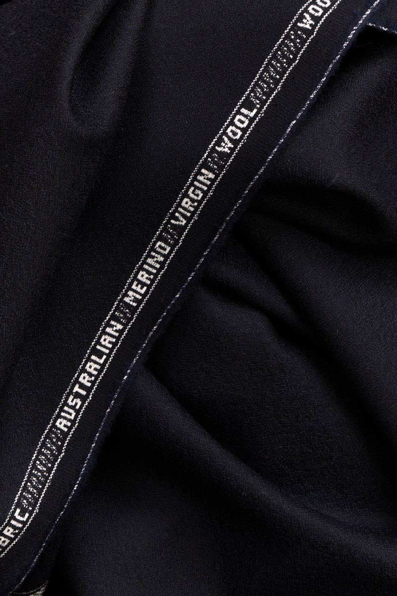 Merino Dark Navy Navy COUPON Costume Wool 60cm