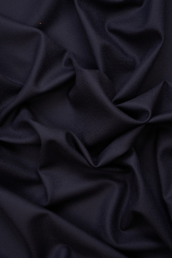 Wełna kostiumowa merino ciemny granat KUPON 60cm