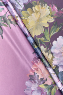 Floral polyester satin