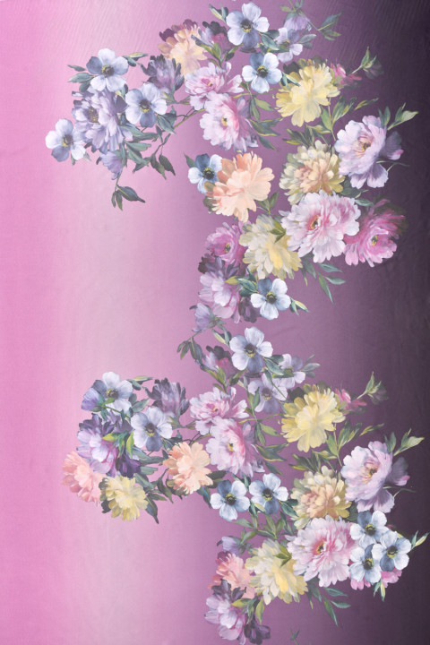 Floral polyester satin