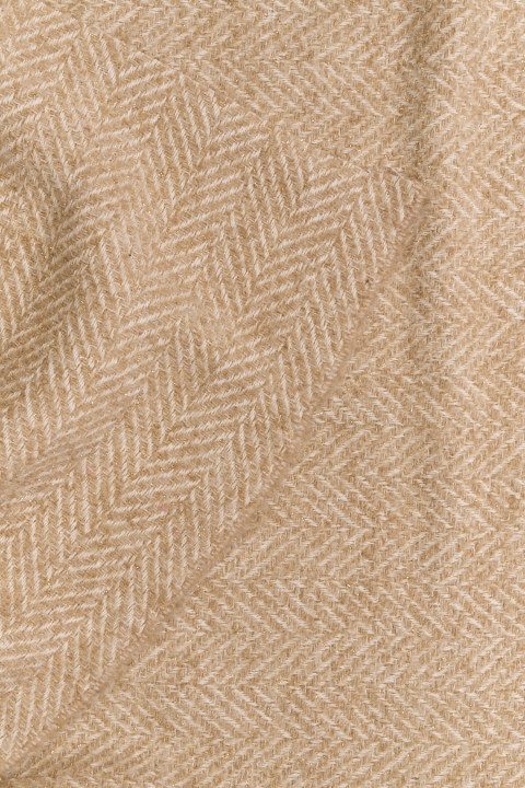 Beigefarbener Chanel-Stoff mit Goldfaden
