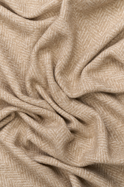Chanel stof beige met gouddraad