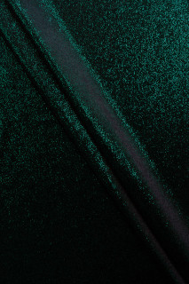 Velours de soirée élastique noir et vert