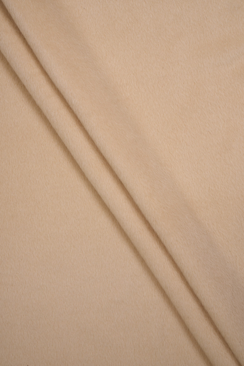 Abrigo de alpaca lana beige claro