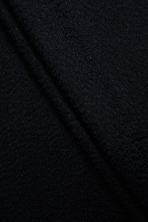 Black caracul coat fabric
