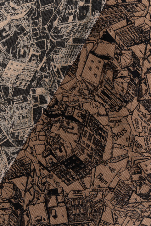 Cotton jacquard city map