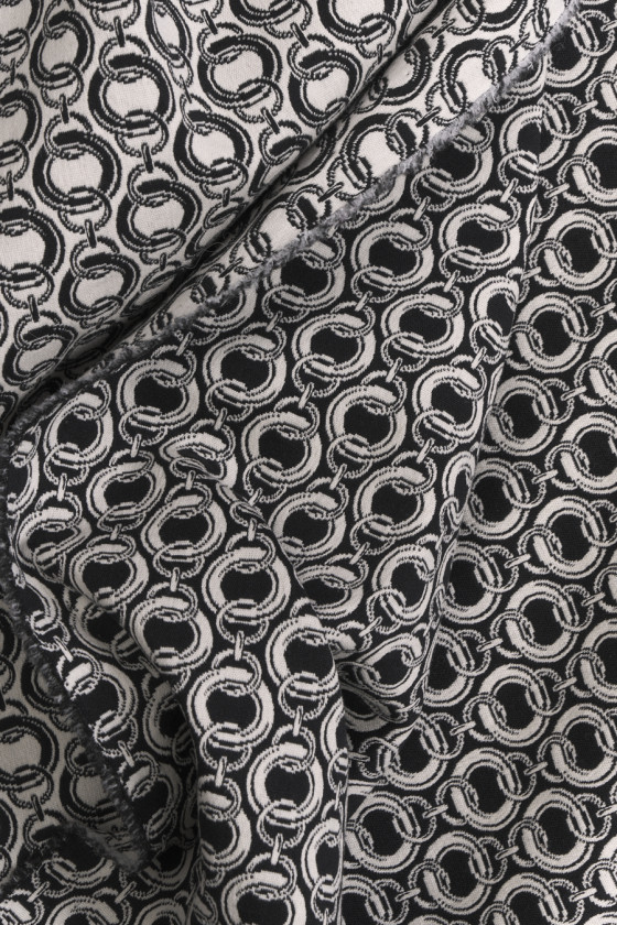 Żakard bawełniany łańcuchy KUPON 120cm