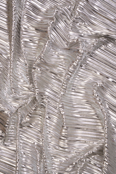 Pleated evening fabric