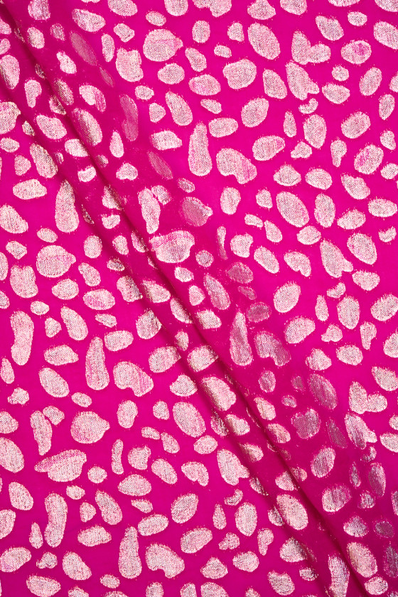 Шовковий шифон із золотими...