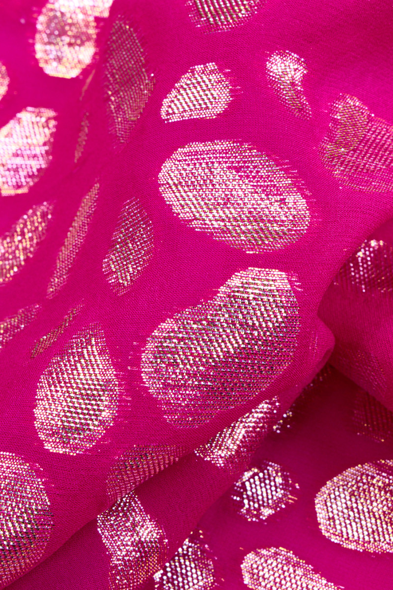 Silkechiffon med guldpletter