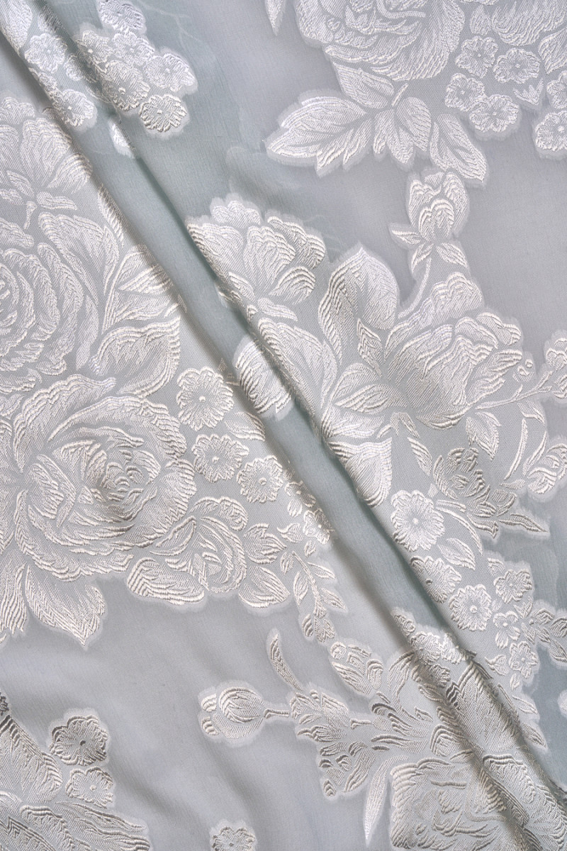 Floral silk fabric