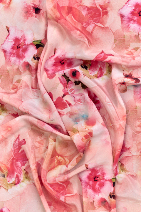 Silk crepe fuzzy flowers