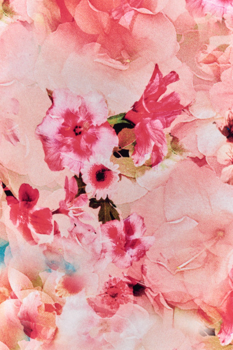Silk crepe fuzzy flowers