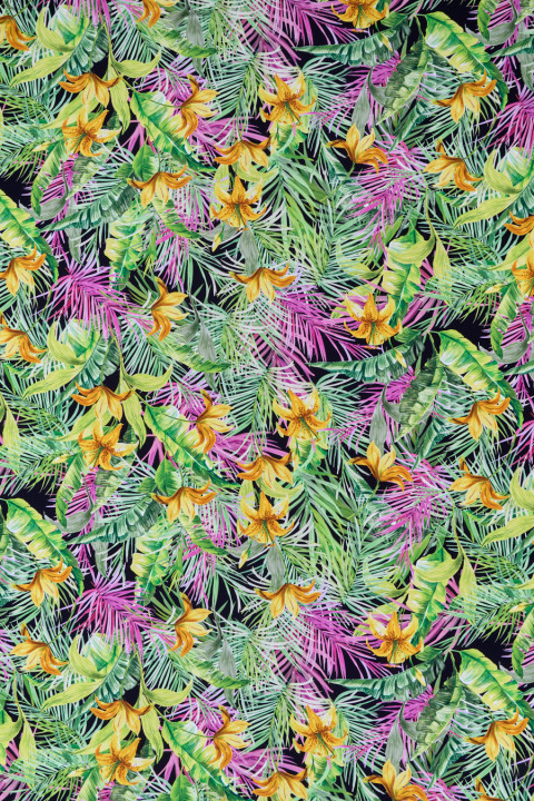 Silk crepe tropical green