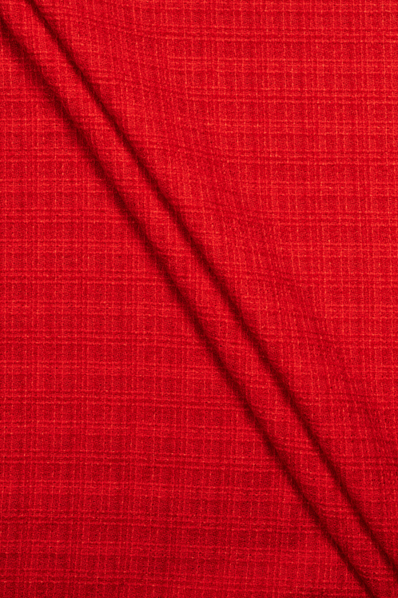 Tkanina typu chanell czerwona