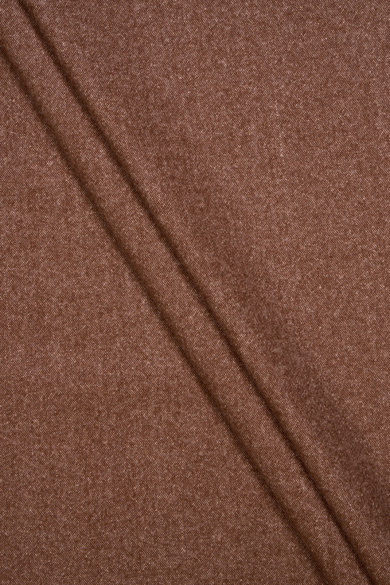 Меланжева коричнева костюмна тканина