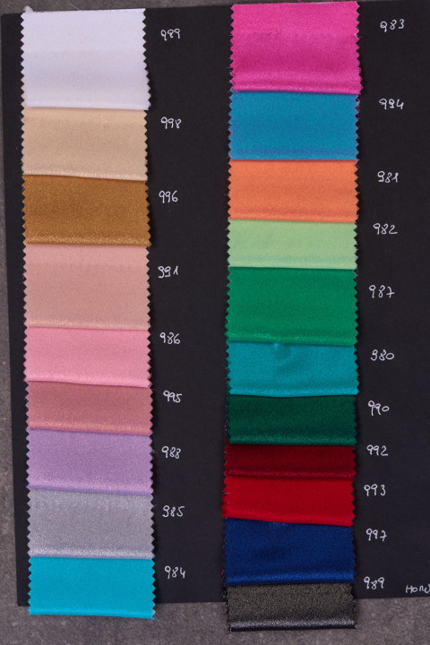 Tejido de poliéster con purpurina - colores