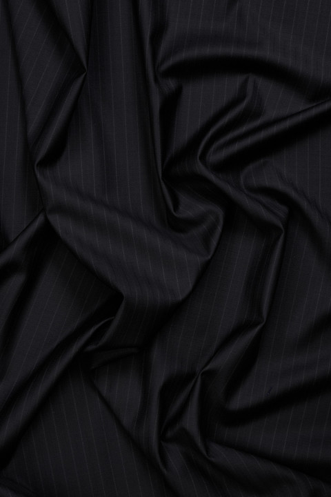 Striped costume wool with silk