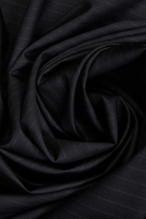 Striped costume wool with silk