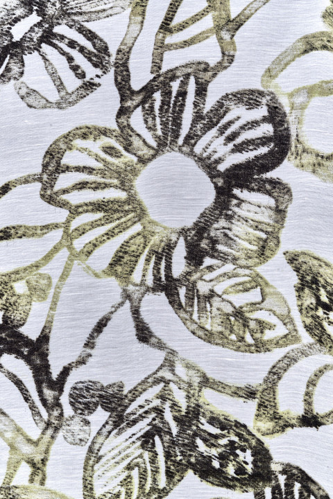 Linen with large flowers