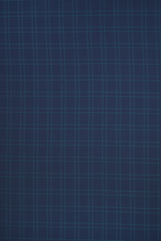 Laine bleu marine à carreaux