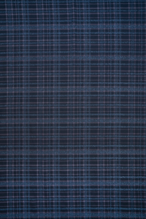 Checkered wool with shiny thread