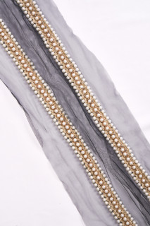 Nastro perlato COUPON nero 80cm