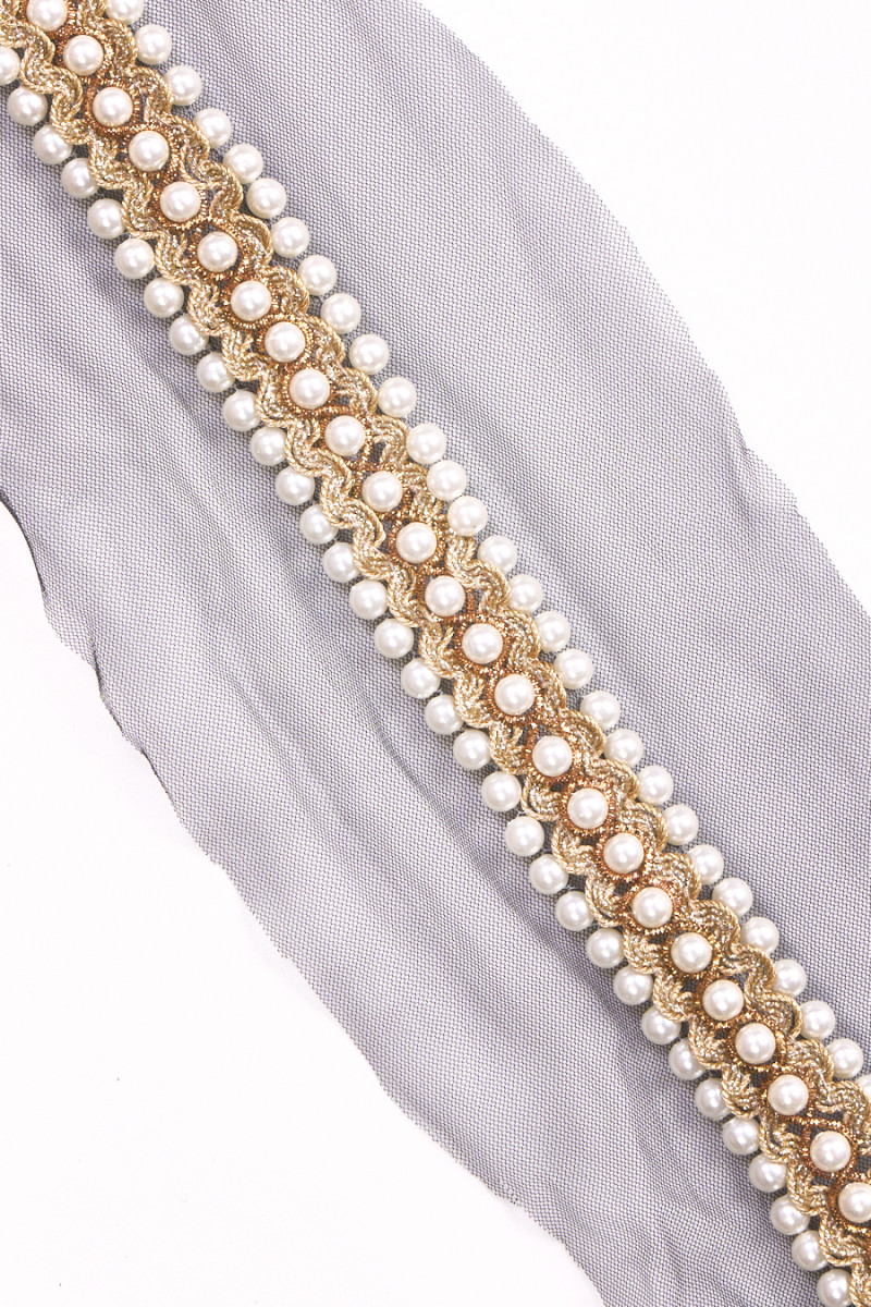 Pearl Ribbon Black COUPON 80cm