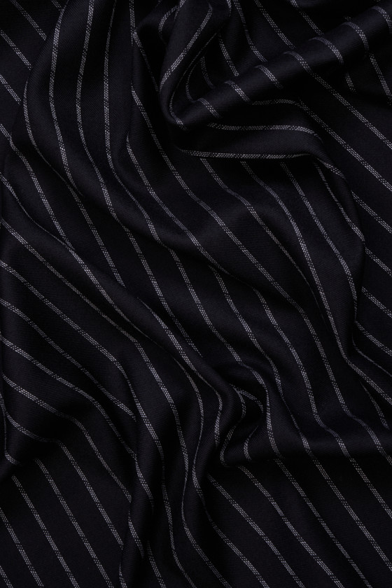 Tkanina kostiumowa czarna w paski