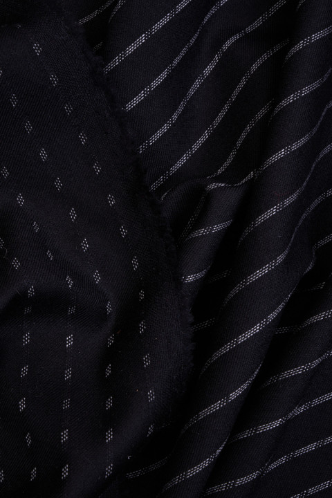 Black striped costume fabric