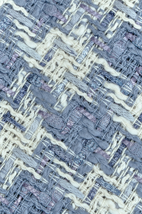Chanel fabric blue / ecru
