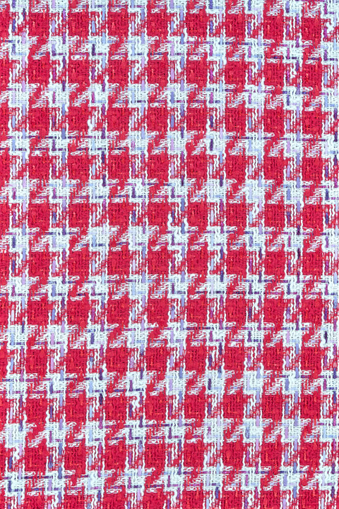 Chanel red fabric with ecru