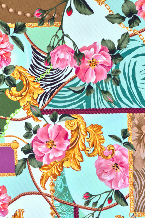 Viscose knitted fabric flowers and ornaments