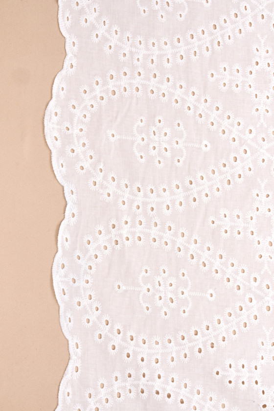 Cotton embroidery Richelieu eights