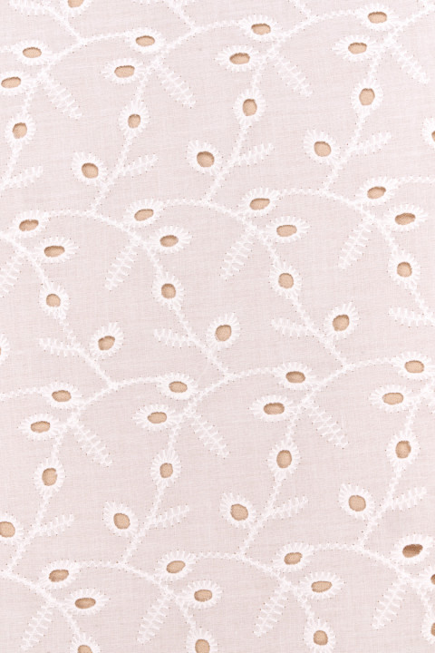 Cotton - Richelieu ecru embroidery