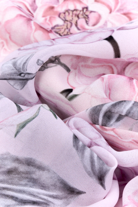 Polyester chiffon peonies of roses