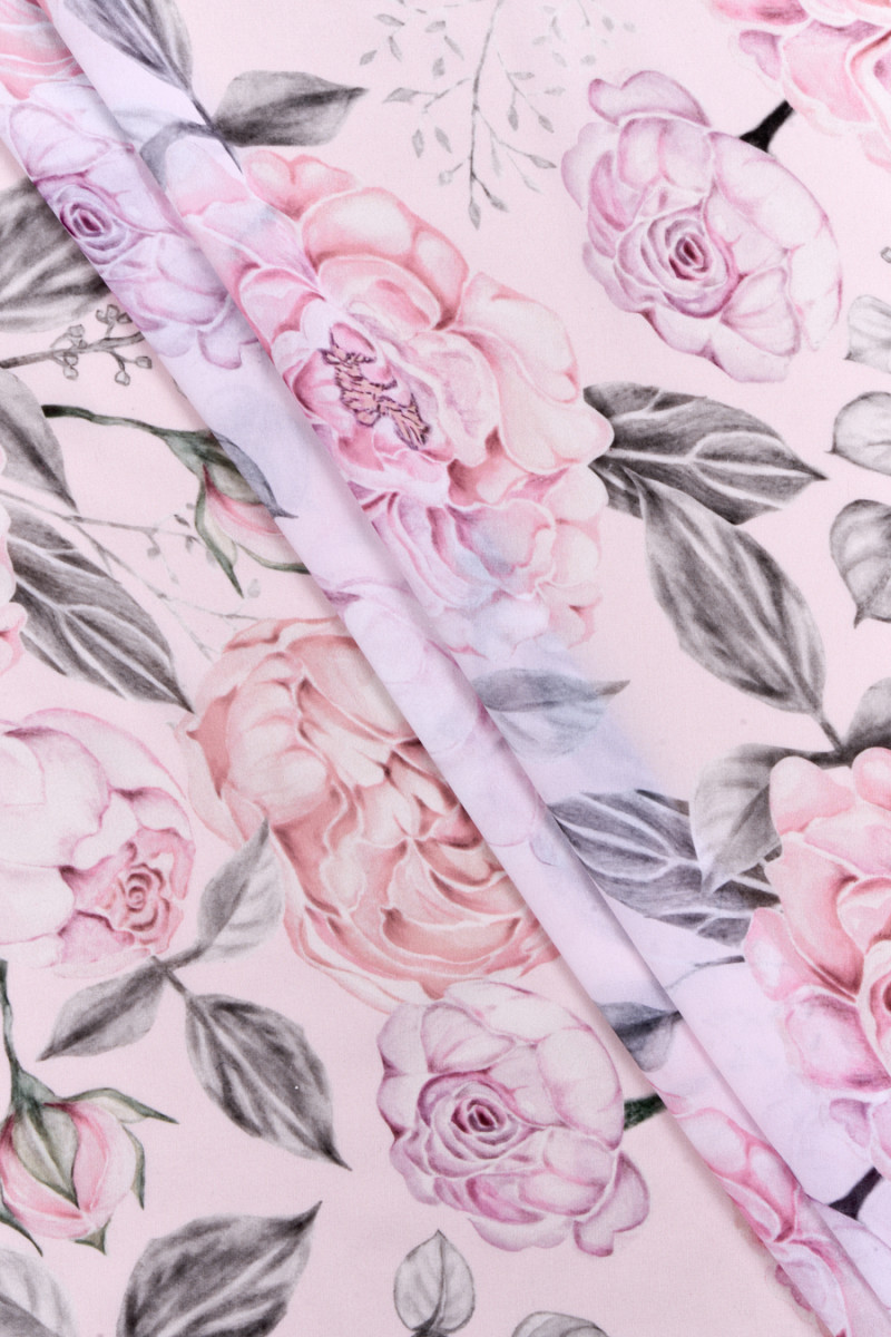Polyester chiffon peonies of roses