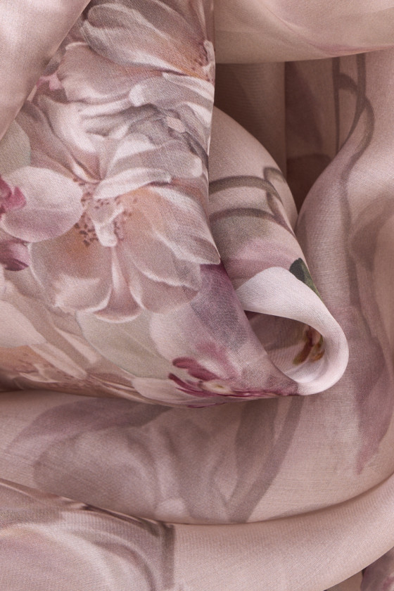 Ziedu zīda organza KUPONS 150 cm